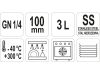 YATO YG-00283 GASTRO Inox betét 100 mm GN 1/4