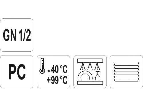 YATO YG-00435 GASTRO Műanyag betét fedő GN 1/2