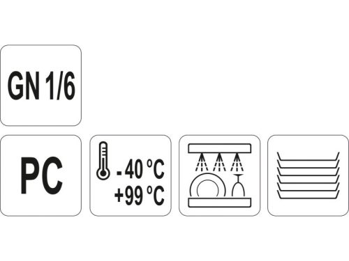 YATO YG-00464 GASTRO Doboz betét műanyag GN 1/6