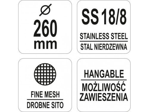 YATO YG-00601 GASTRO Szűrőkanál 260 mm inox