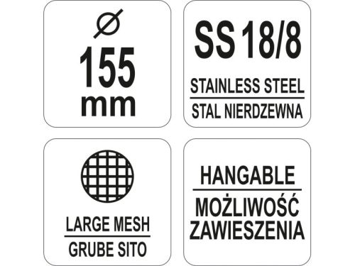 YATO YG-00602 GASTRO Szűrőkanál 155 mm