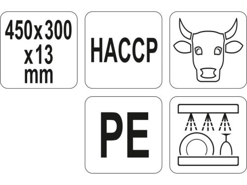 YATO YG-02170 GASTRO Vágódeszka 450 x 300 x 13 mm PE piros