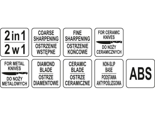 YATO YG-02355 GASTRO Késélező 2 az 1-ben