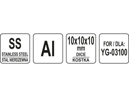 YATO YG-03149 GASTRO Kockázótárcsa 10 x 10 x 10 mm