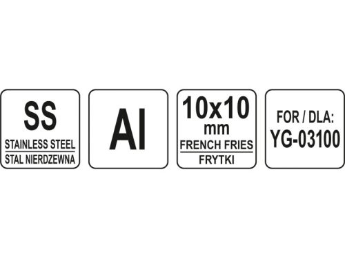YATO YG-03151 GASTRO Hasábvágó tárcsa 10 x 10 mm