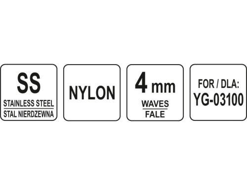 YATO YG-03153 GASTRO Szeletelőtárcsa 4 mm hullámos