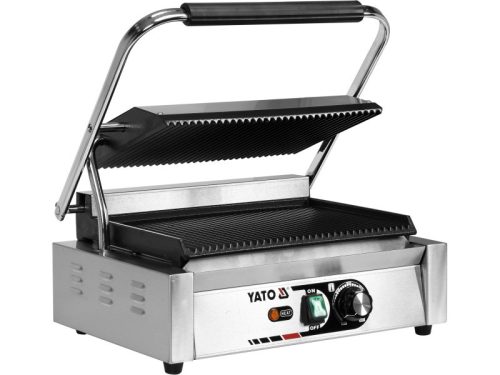 YATO YG-04557 GASTRO Kontaktgrill 440 mm 2200 W bordázott sütőlap