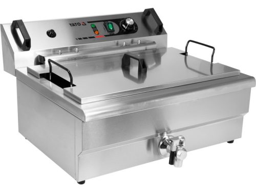 YATO YG-04640 GASTRO Asztali olajsütő 23 liter 6000 W leeresztőcsappal