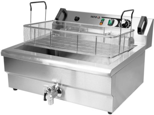 YATO YG-04640 GASTRO Asztali olajsütő 23 liter 6000 W leeresztőcsappal