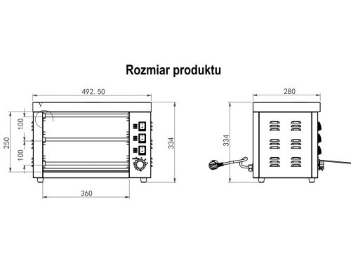 YATO YG-04660 Kvarc pirító 3000W 490X300X330mm