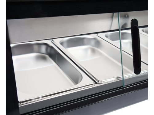 YATO YG-05002 Hűtött vitrin fekete 6x1/3GN 1530x420x295mm