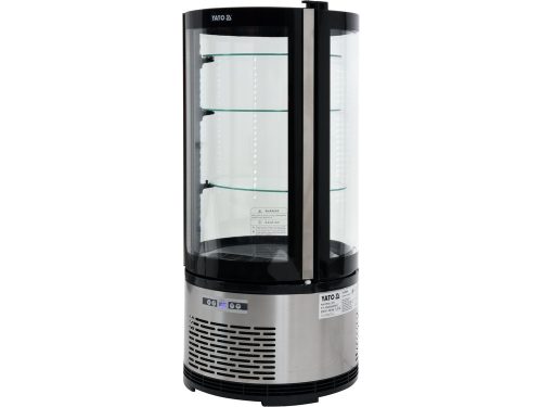 YATO YG-05094 Hűtött vitrin fekete-ezüst 100L 480x480x1030mm