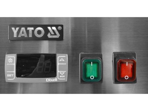 YATO YG-05225 Álló rozsdamentes egy üvegajtós hűtőszekrény 650L 740x830x2010mm