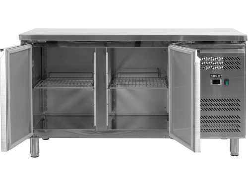 YATO YG-05254 Kétajtós rozsdamentes hűtőasztal 390L 1510x800x845mm
