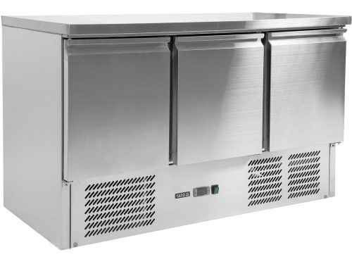 YATO YG-05300 Háromajtós rozsdamentes hűtőasztal 700-as széria 368L 1365x700x870mm