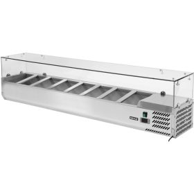   YATO YG-05323 Hűtőasztalra felszerelhető rozsdamentes hűtött vitrin 8x1/4 GN 1800x335x435mm