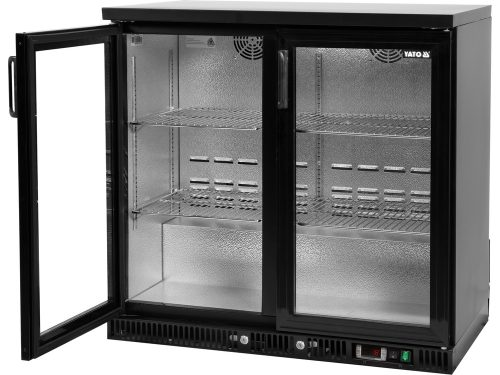 YATO YG-05355 Két üvegajtós palackhűtő fekete 920x515x905mm