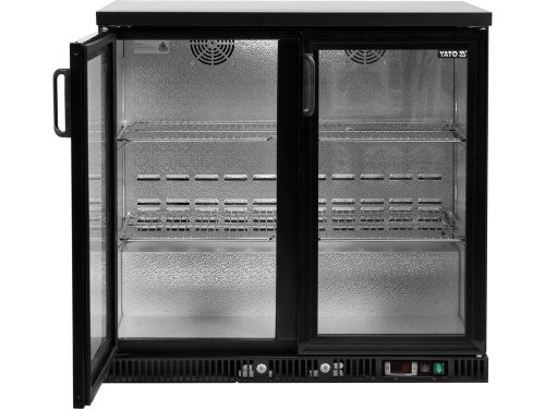 YATO YG-05355 Két üvegajtós palackhűtő fekete 920x515x905mm
