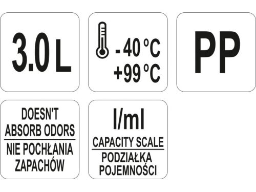 YATO YG-07287 GASTRO Műanyag mérőkancsó 3000 ml
