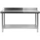 YATO YG-09024 GASTRO Inox munkaasztal alsó polccal hátsó felhajtással