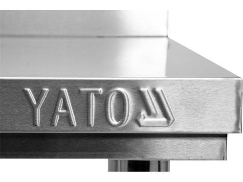 YATO YG-09024 GASTRO Inox munkaasztal alsó polccal hátsó felhajtással
