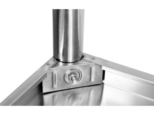 YATO YG-09025 GASTRO Inox munkaasztal alsó polccal hátsó felhajtással