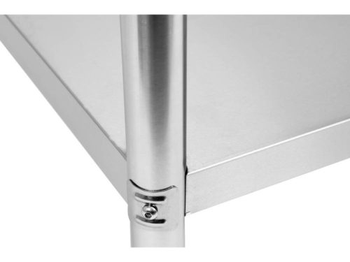 YATO YG-09025 GASTRO Inox munkaasztal alsó polccal hátsó felhajtással