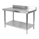 YATO YG-09031 GASTRO Inox munkaasztal alsó polccal hátsó felhajtással
