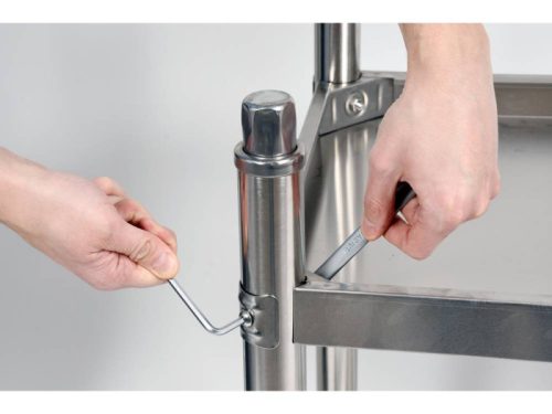 YATO YG-09031 GASTRO Inox munkaasztal alsó polccal hátsó felhajtással