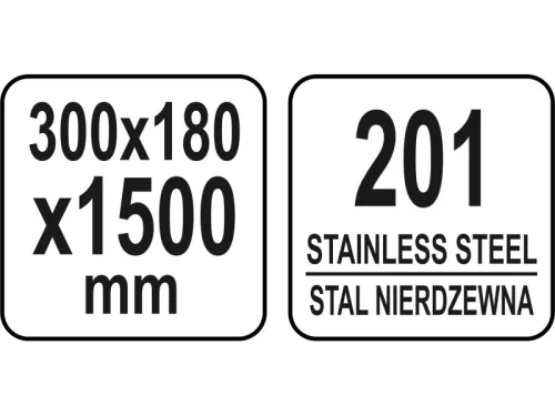 YATO YG-09042 GASTRO Inox falipolc 1500 x 300 x 180 mm