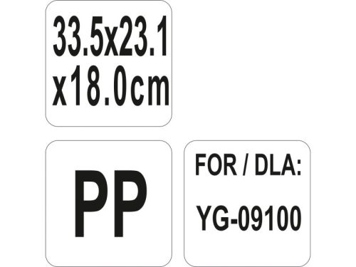 YATO YG-09104 GASTRO Műanyag tároló konyhai kocsihoz 335 x 231 x 180 mm