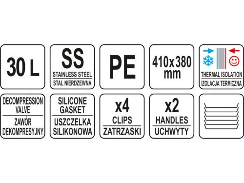 YATO YG-09226 GASTRO Ételszállító badella 30 liter műanyag
