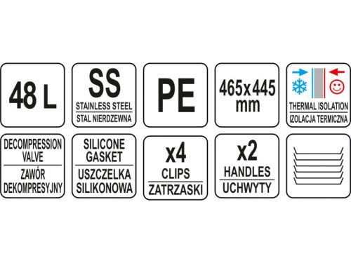 YATO YG-09227 GASTRO Ételszállító badella 48 liter műanyag