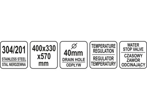YATO YG-10010 GASTRO Fali kézmosó térdkapcsolóval inox
