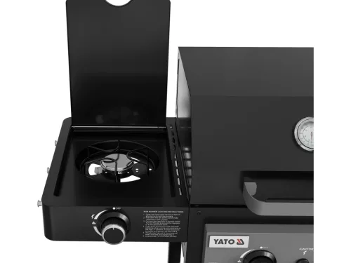 YATO YG-20038 Grill 3 az egyben Gáz / faszén / füstölő 8,5 Kw