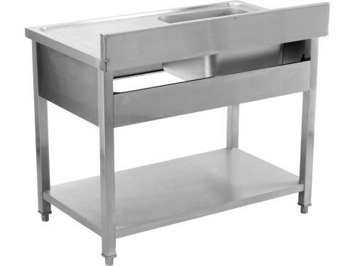 YATO YG-30901 Asztal egymedencés mosogatóval csepegtetőtálcával 1200 x 600mm