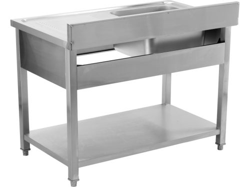 YATO YG-30902 Asztal egymedencés mosogatóval csepegtetőtálcával 1400 x 600mm