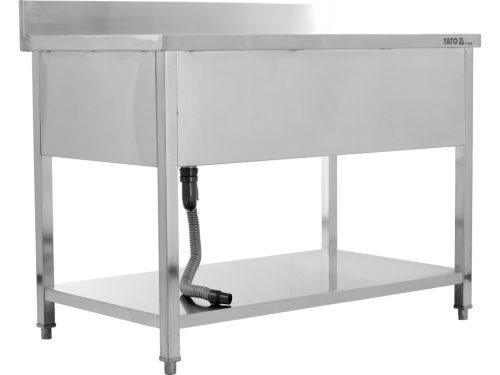 YATO YG-30903 Asztal egymedencés mosogatóval csepegtetőtálcával 1000 x 700mm