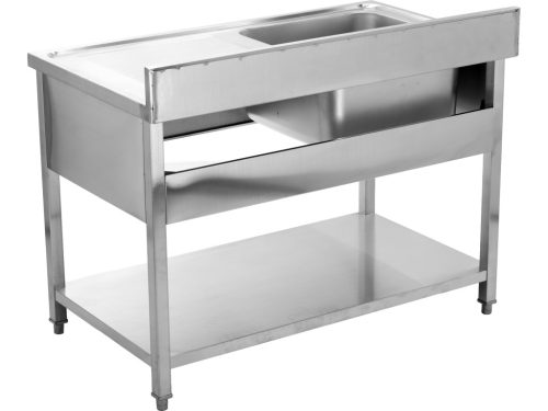 YATO YG-30904 Asztal egymedencés mosogatóval csepegtetőtálcával 1200 x 700mm