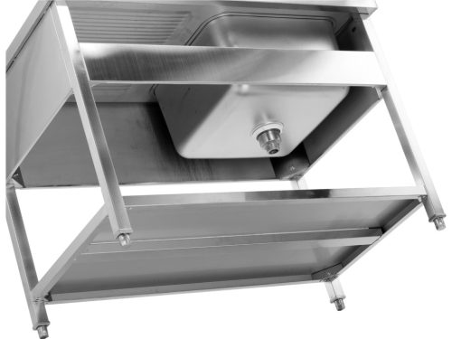 YATO YG-30904 Asztal egymedencés mosogatóval csepegtetőtálcával 1200 x 700mm