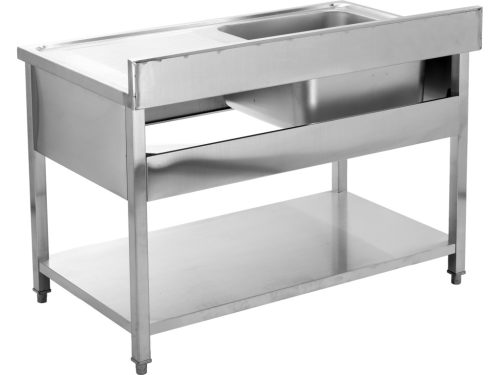 YATO YG-30905 Asztal egymedencés mosogatóval csepegtetőtálcával 1400 x 700mm