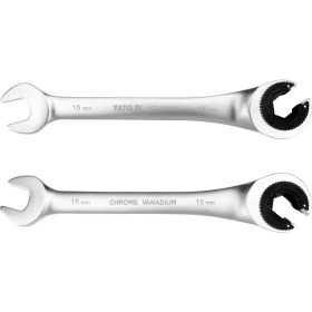 YATO YT-01337 Nyitott racsnis villáskulcs 15mm