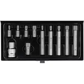   YATO YT-0415 Bit készlet 11 részes SPLINE M5-M12 L=30 mm,L=75 mm 1/2"