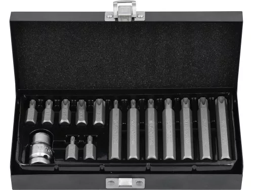 YATO YT-0417 Torx készlet 15 részes tamperproof T20-T55 L=30 mm, L=75 mm 1/2"