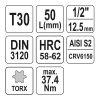 YATO YT-04313 Bit dugókulcs Torx 1/2" T30 CrV