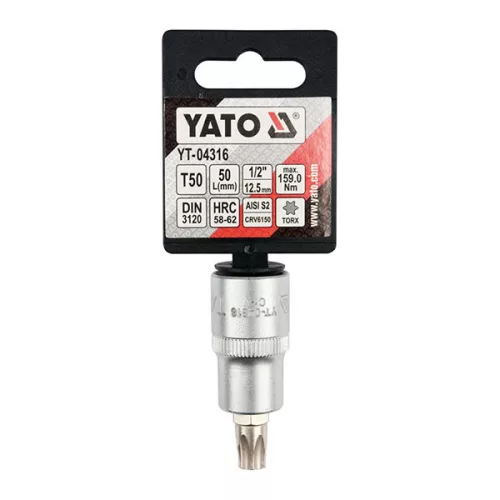 YATO YT-04316 Bit dugókulcs Torx 1/2" T50 CrV