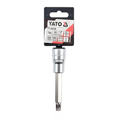 YATO YT-04326 Hosszú bit dugókulcs Torx 1/2" T50 CrV