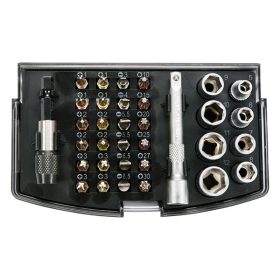   YATO YT-04623 Bithegy és dugókulcs készlet 34 részes 1/4" S2