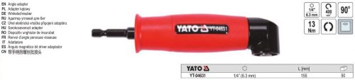 YATO YT-04631 Sarokcsavarozó adapter 90° 155 mm