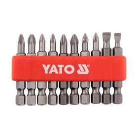   YATO YT-0483 Bithegy készlet 10 részes 50 mm (5-6 mm-PH1-PH2-PZ1-PZ2)